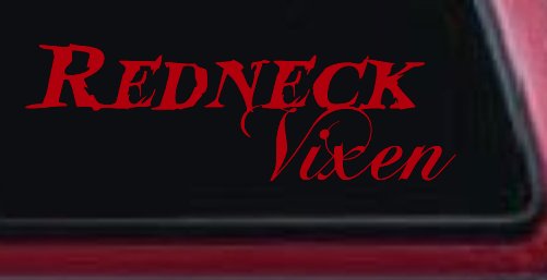 Redneck Vixen Girl Country Car or Truck Window Vinyl Decal Sticker (Red)