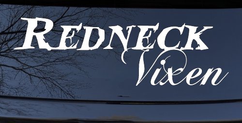 Redneck Vixen Girl Country Car or Truck Window Vinyl Decal Sticker (White)
