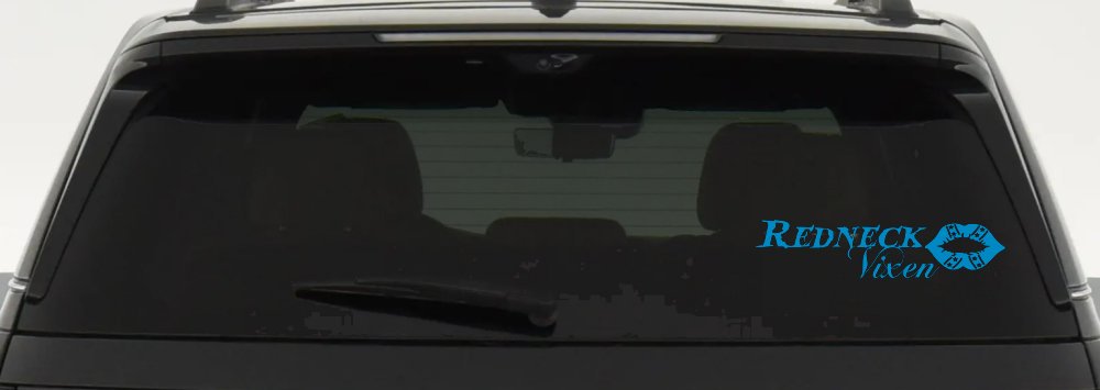 Redneck Vixen with Rebel Lips Country Car or Truck Window Decal Sticker