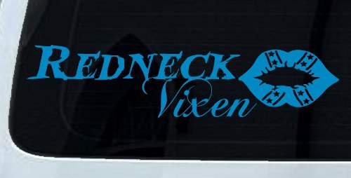Redneck Vixen with Rebel Lips Country Car or Truck Window Decal Sticker
