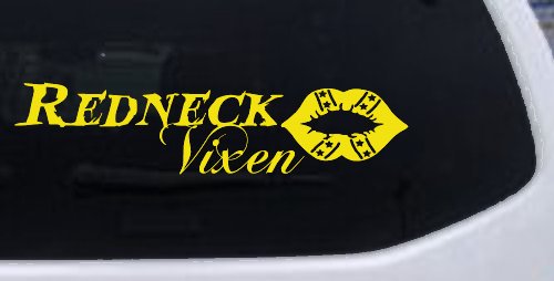 Redneck Vixen with Rebel Lips Country Car or Truck Window Decal Sticker