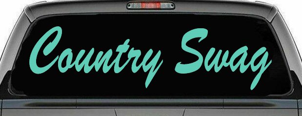 Country Swag Car or Truck Window Decal Sticker (Mint)