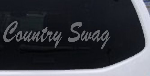 Country Swag Car or Truck Window Decal Sticker (Silver)