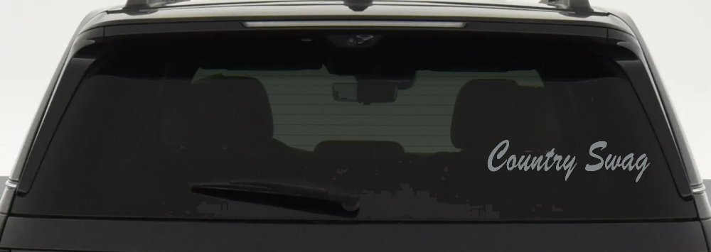 Country Swag Car or Truck Window Decal Sticker (Telegrey)
