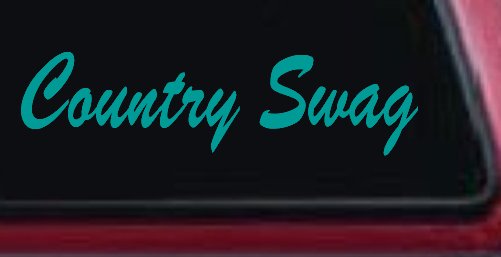 Country Swag Car or Truck Window Decal Sticker