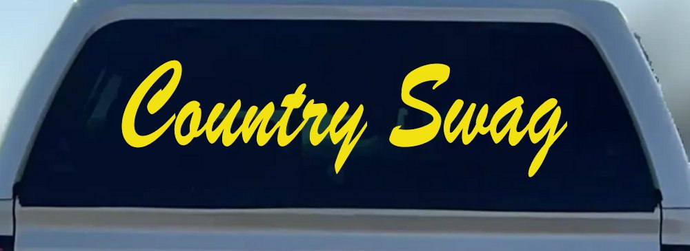 Country Swag Car or Truck Window Decal Sticker