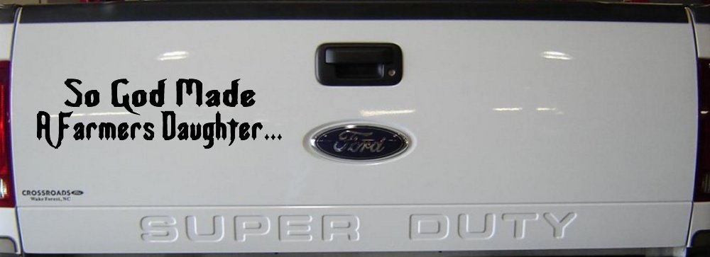 So God Made A Farmers Daughter Country Christian Car or Truck Window Decal Sticker (Black)