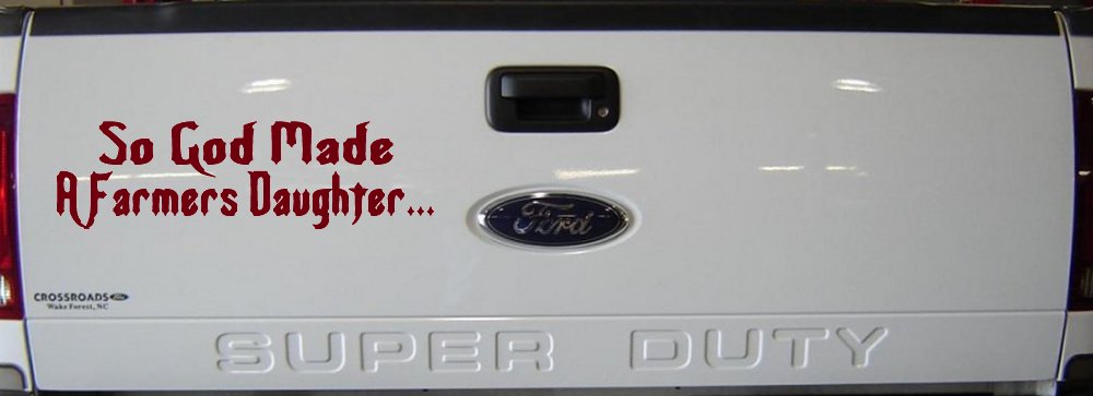So God Made A Farmers Daughter Country Christian Car or Truck Window Decal Sticker (Burgundy)