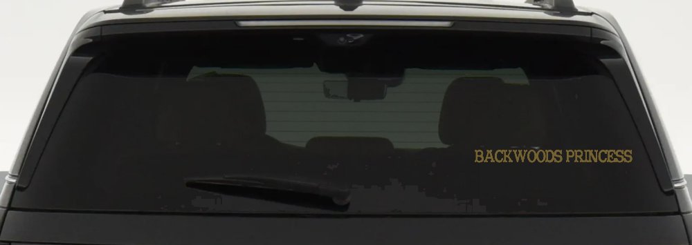 Backwoods Princess Country Car or Truck Window Decal Sticker