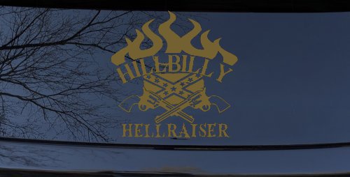Hillbilly Hellraiser Country Car or Truck Window Decal Sticker
