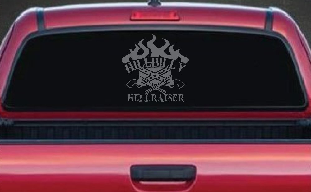 Hillbilly Hellraiser Country Car or Truck Window Decal Sticker