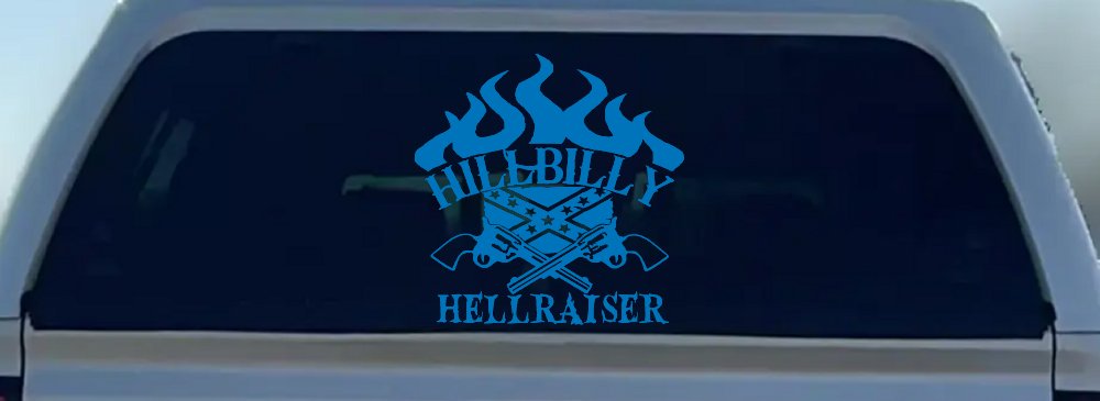 Hillbilly Hellraiser Country Car or Truck Window Decal Sticker