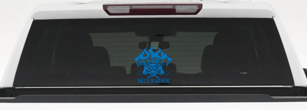 Hillbilly Hellraiser Country Car or Truck Window Decal Sticker