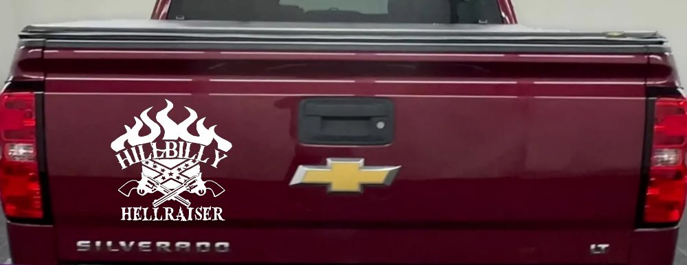 Hillbilly Hellraiser Country Car or Truck Window Decal Sticker