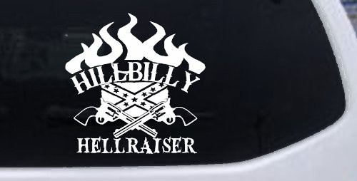 Hillbilly Hellraiser Country Car or Truck Window Decal Sticker
