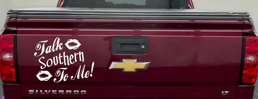 Talk Southern To Me Country Car or Truck Window Decal Sticker (White)