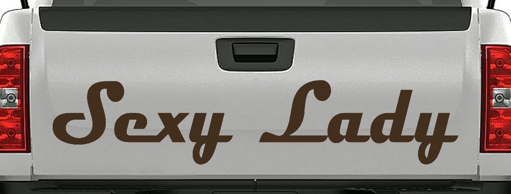 Sexy Lady Car or Truck Window Vinyl Decal Sticker (Brown)