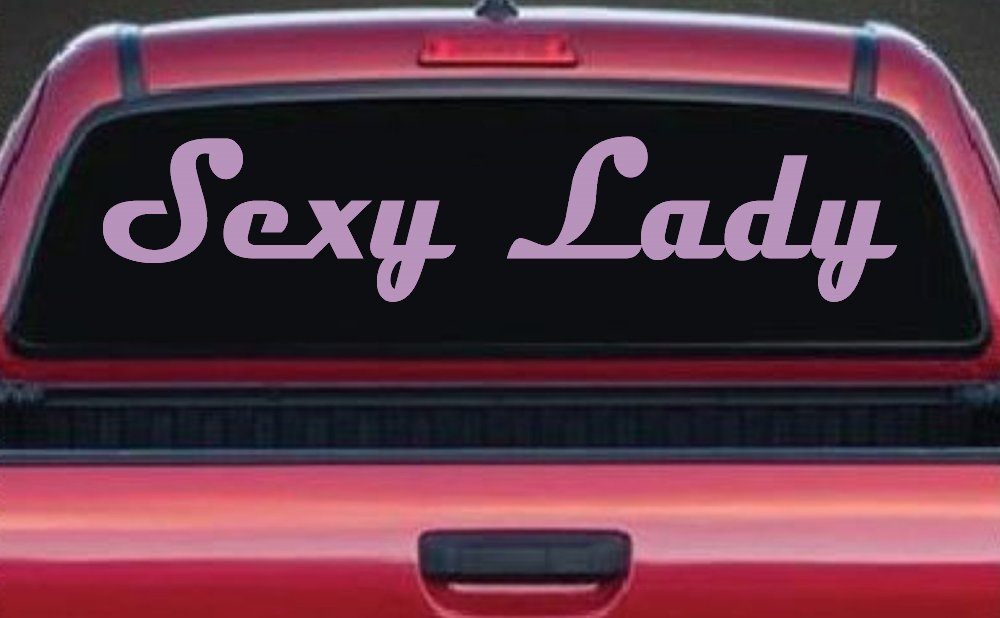 Sexy Lady Car or Truck Window Decal Sticker (Lilac)