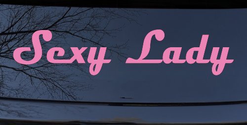 Sexy Lady Car or Truck Window Decal Sticker (Pink)