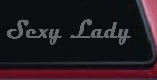 Sexy Lady Car or Truck Window Decal Sticker (Silver)