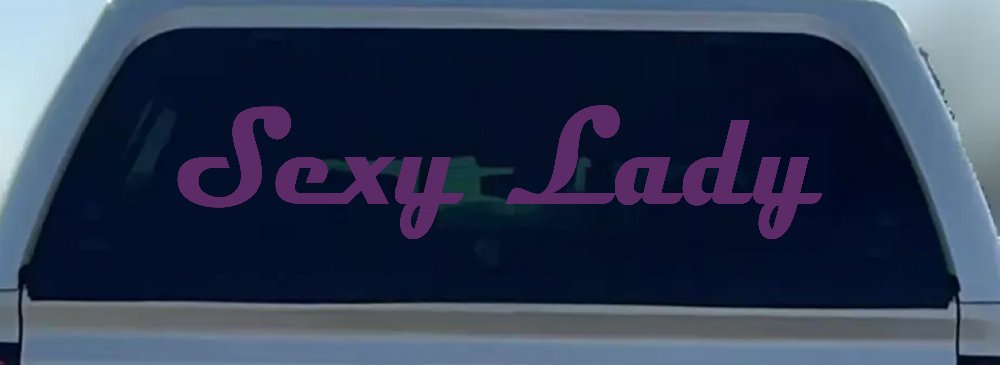 Sexy Lady Car or Truck Window Decal Sticker (Violet)