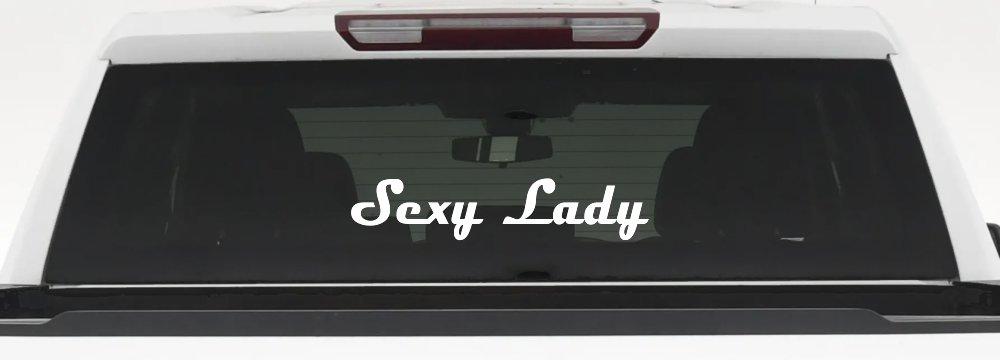 Sexy Lady Car or Truck Window Decal Sticker (White)