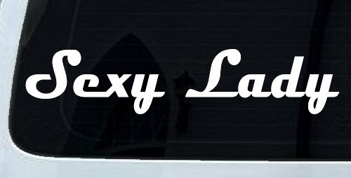 Sexy Lady Car or Truck Window Decal Sticker (White)