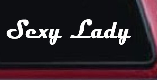 Sexy Lady Car or Truck Window Vinyl Decal Sticker (White)