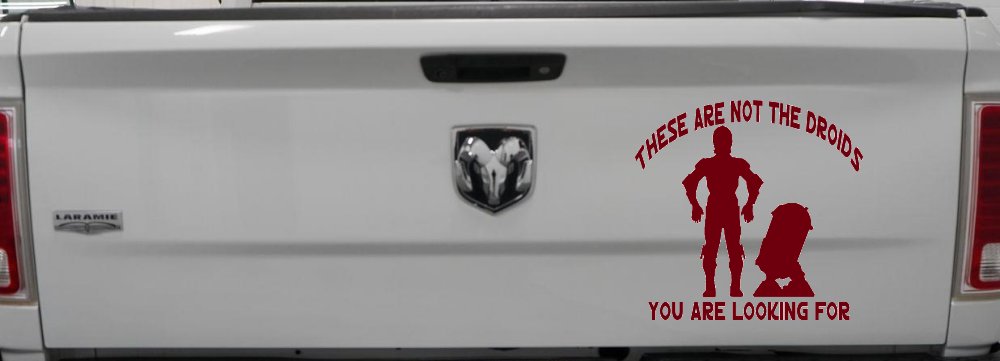 These Are Not The Droids You Are Looking For C3PO R2 D2 Sci Fi Car or Truck Window Decal Sticker