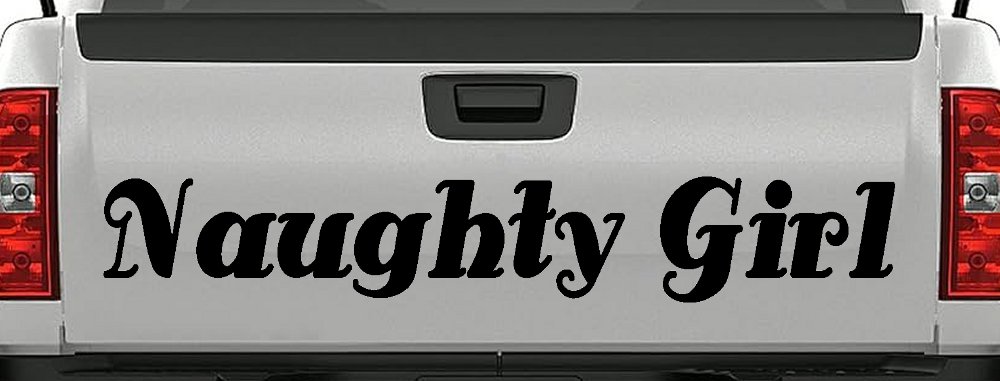 Naughty Girl Car or Truck Window Vinyl Decal Sticker (Black)