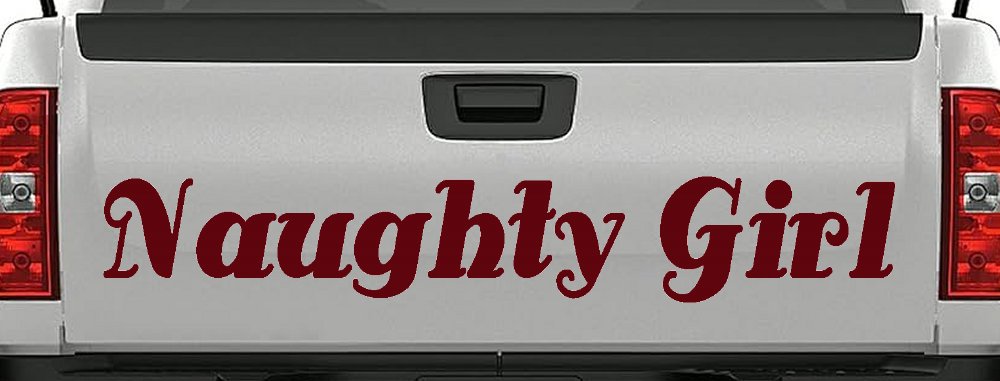 Naughty Girl Car or Truck Window Decal Sticker (Purple Red)