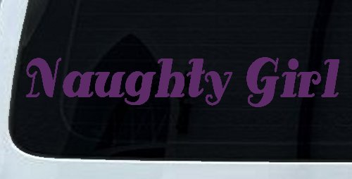 Naughty Girl Car or Truck Window Decal Sticker (Violet)