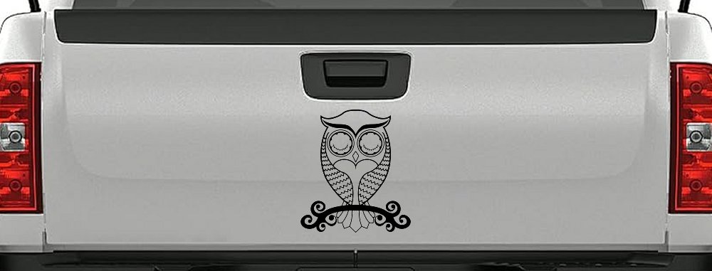 Cute Owl On Small Swirl Tree Limb Car or Truck Window Decal Sticker