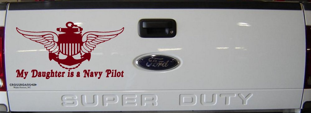 My Daughter Is A Navy Pilot Anchor Wings Military Car or Truck Window Decal Sticker