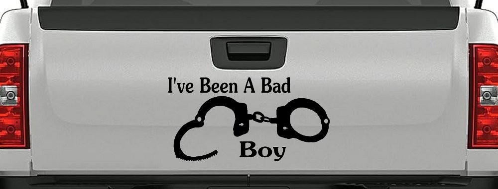 Ive Been A Bad Boy Handcuffs Car or Truck Window Decal Sticker
