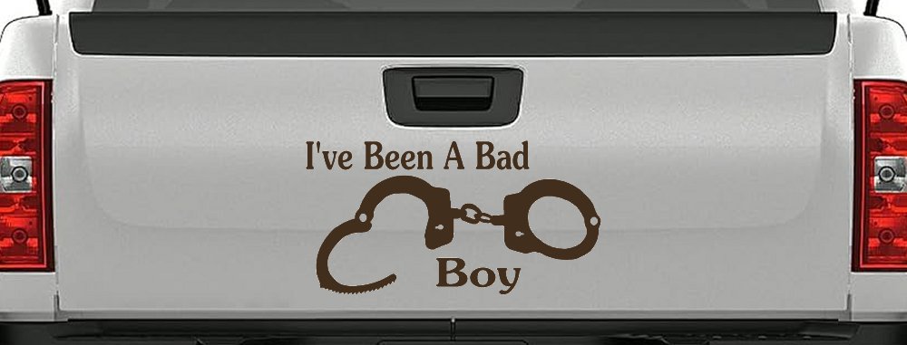 Ive Been A Bad Boy Handcuffs Car or Truck Window Decal Sticker
