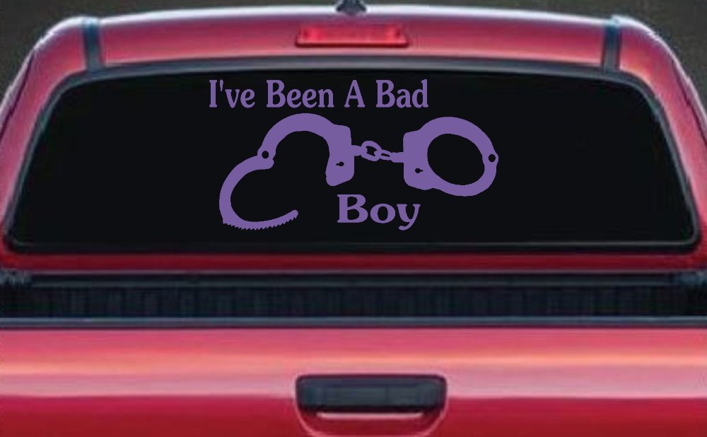 Ive Been A Bad Boy Handcuffs Car or Truck Window Decal Sticker