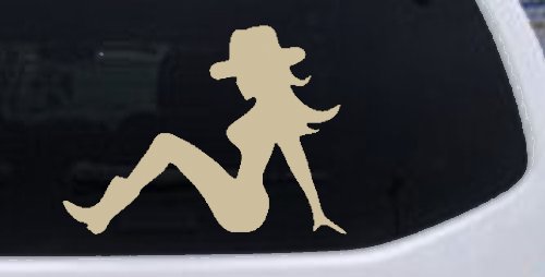 Mudflap Cowgirl Country Car or Truck Window Decal Sticker