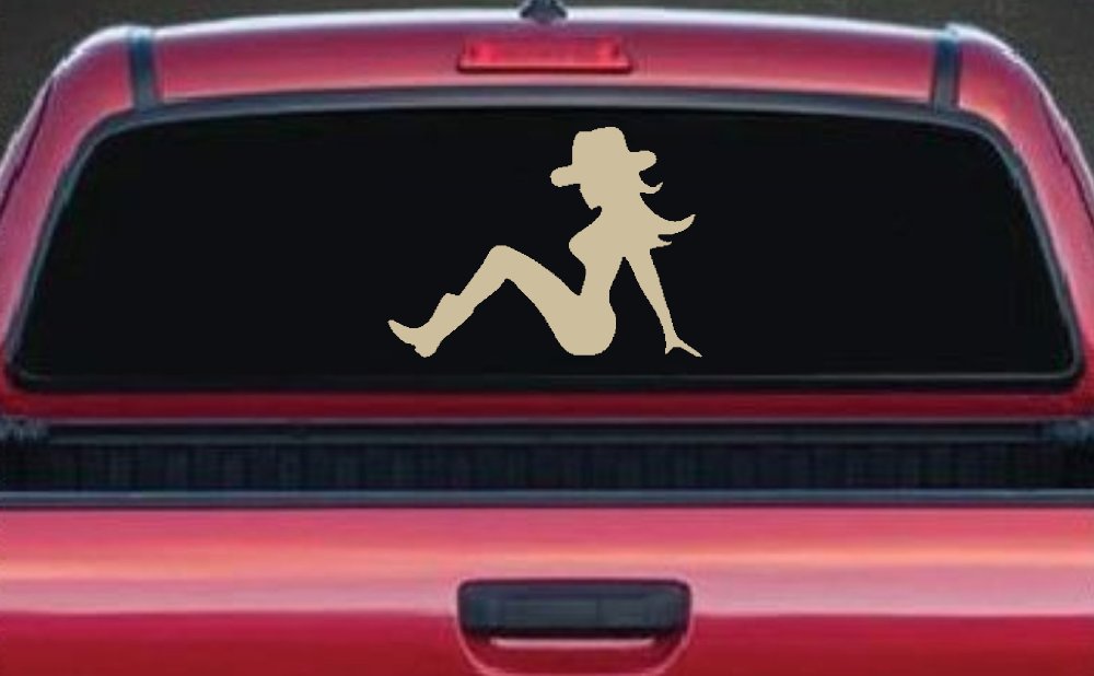 Mudflap Cowgirl Country Car or Truck Window Decal Sticker