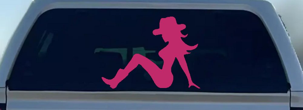 Mudflap Cowgirl Country Car or Truck Window Decal Sticker