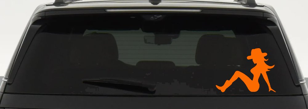 Mudflap Cowgirl Country Car or Truck Window Decal Sticker