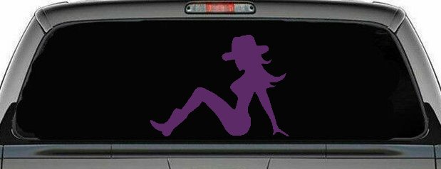 Mudflap Cowgirl Country Car or Truck Window Decal Sticker