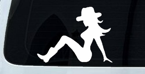Mudflap Cowgirl Country Car or Truck Window Decal Sticker