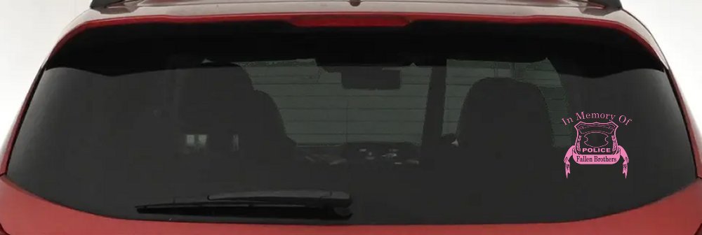 In Memory Of Fallen Police Brothers Car or Truck Window Decal Sticker