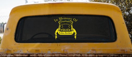 In Memory Of Fallen Police Brothers Car or Truck Window Decal Sticker