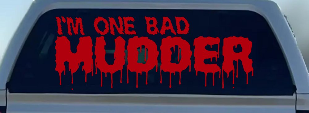 One Bad Mudder Off Road Car or Truck Window Decal Sticker (Red)