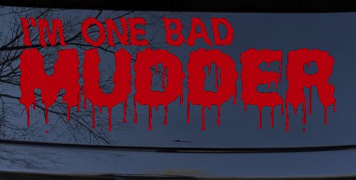 One Bad Mudder Off Road Car or Truck Window Decal Sticker (Red)