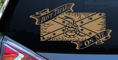 Don't Tread On Me Gadsden Rebel Flag Country Car or Truck Window Decal Sticker