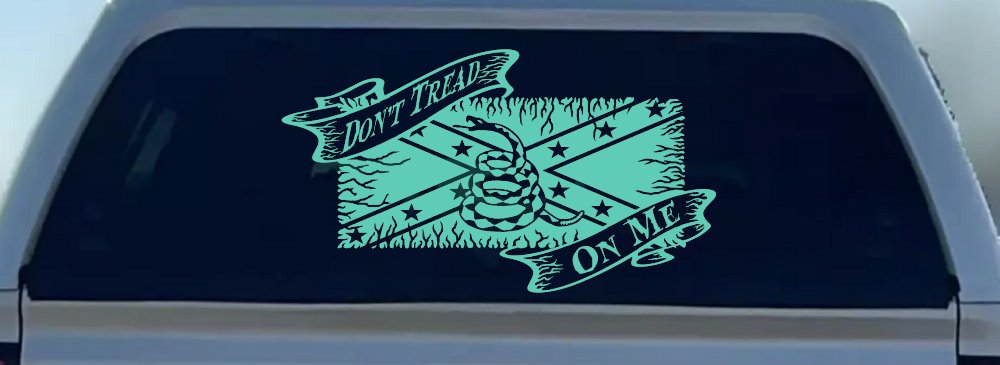 Don't Tread On Me Gadsden Rebel Flag Country Car or Truck Window Decal Sticker