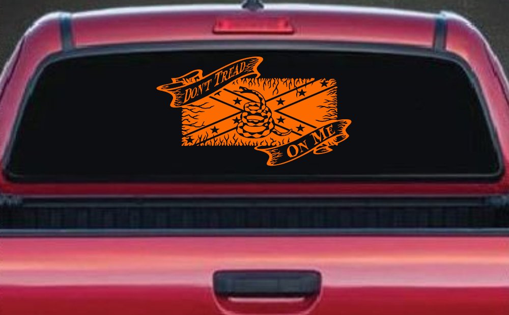 Don't Tread On Me Gadsden Rebel Flag Country Car or Truck Window Decal Sticker